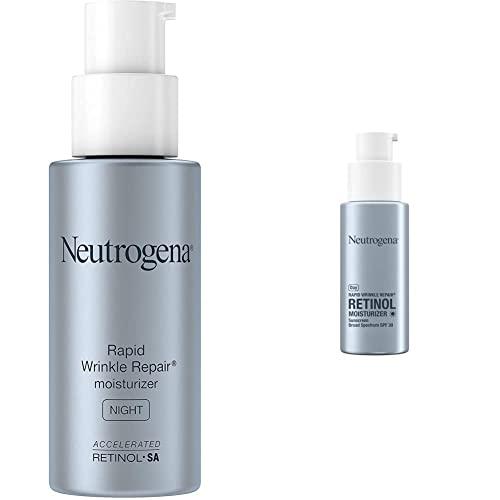 Top Anti-Wrinkle Moisturizers: Neutrogena Rapid ‌Wrinkle⁢ Repair with SPF 30 & Night Cream with Retinol