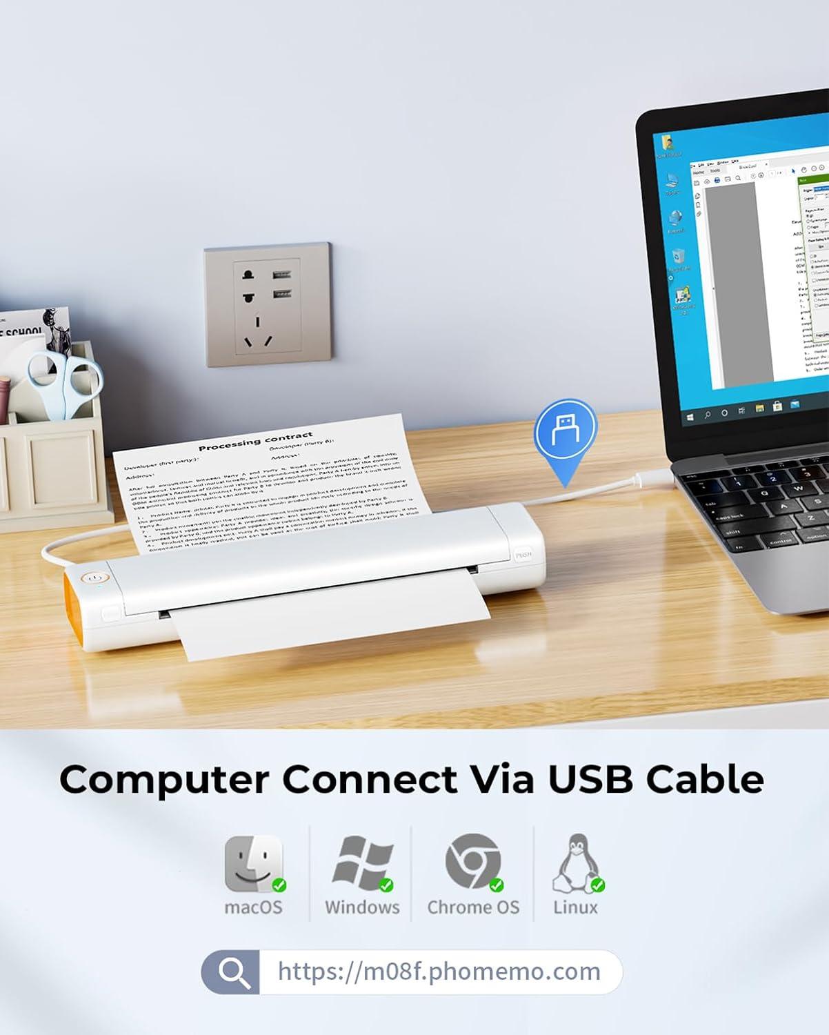 We​ Review ⁤the Phomemo M08F: Portable Inkless Travel Printer