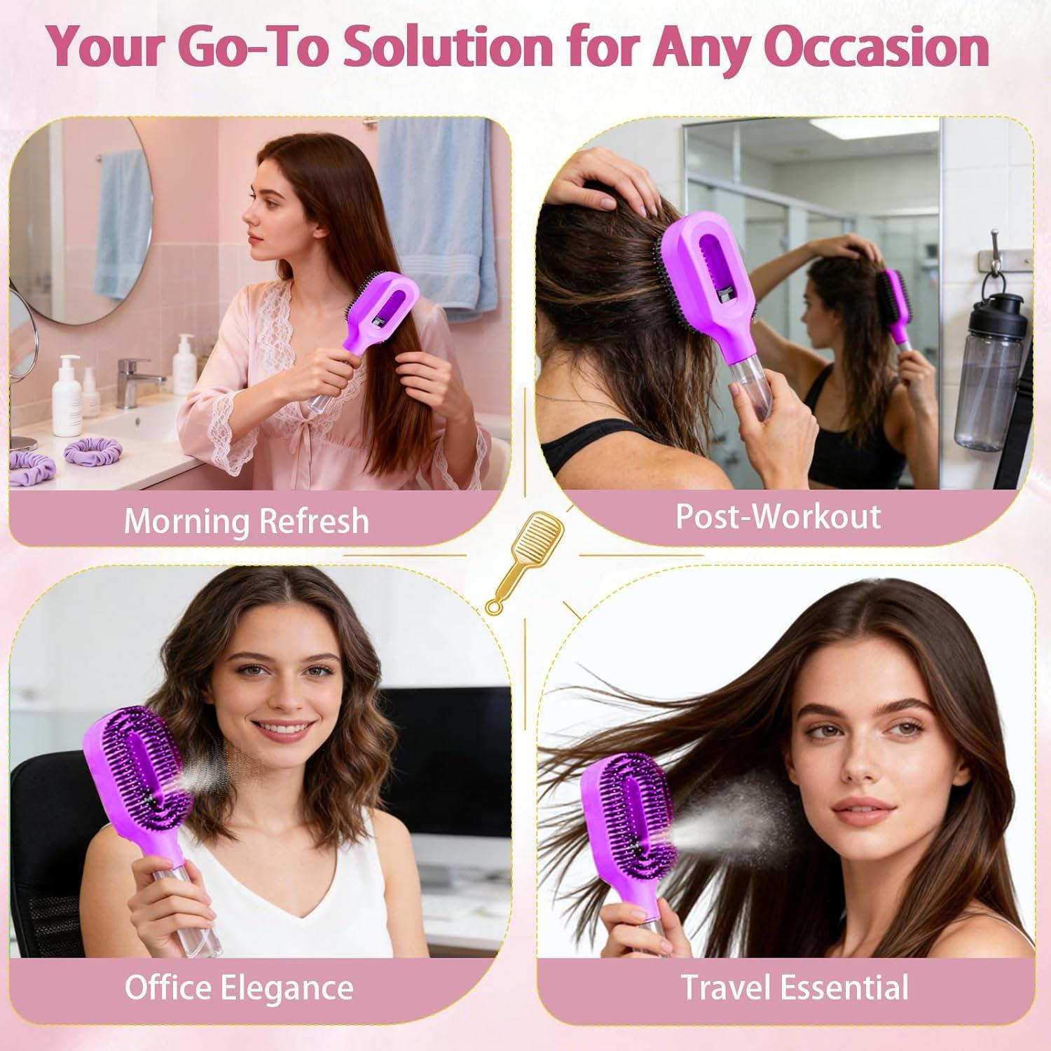 It looks ⁤like ‌you've pasted a chunk of‍ Amazon customer reviews for the hair‑brush-with‑water‑spray. How can I ​help you with this? do you need a summary, ⁢key takeawaysor ‍assistance ​with something ⁢else? Just let me know!