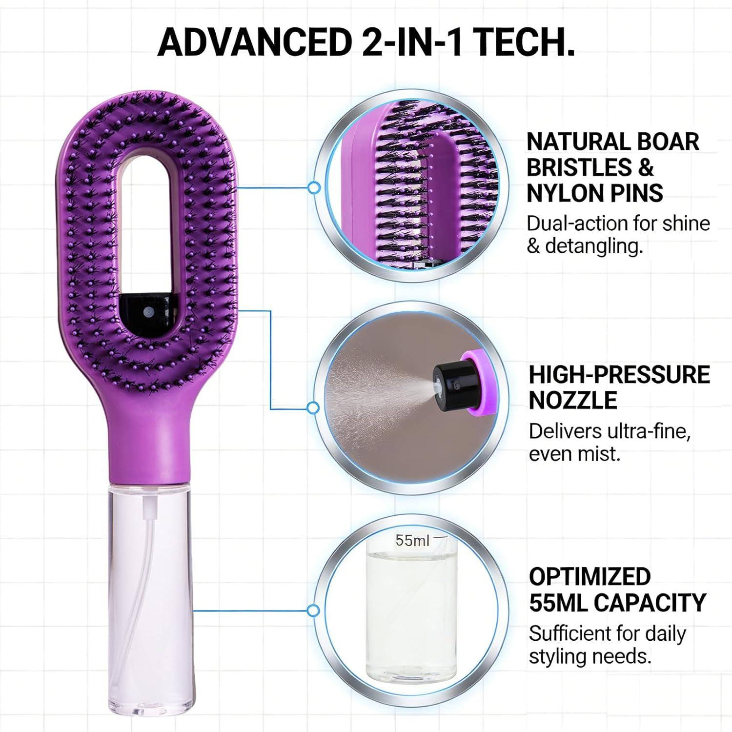 It looks like you've pasted a chunk of Amazon customer reviews ⁤for the hair‑brush-with‑water‑spray.How ​can I help you‌ with this? Do you⁤ need a summary,⁢ key takeawaysor assistance⁤ with something else? Just let me know!