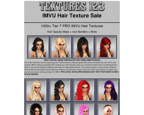 My Secret to Selling 1200 Hair Textures​ in IMVU