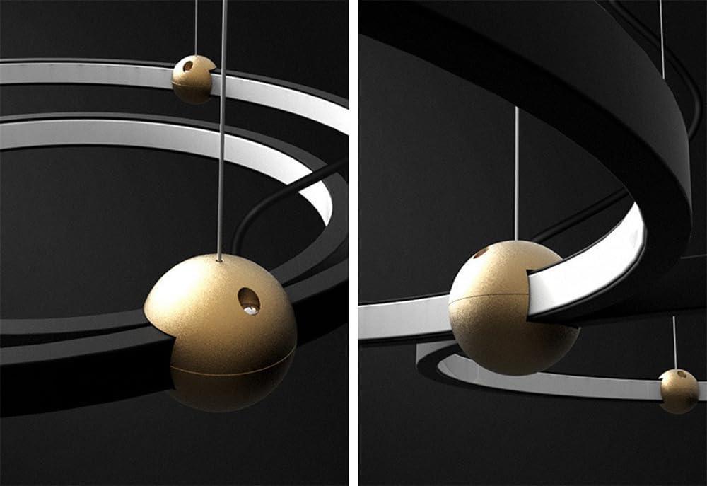 I Tested the Black Gold ⁢Mid-Century 2-Ring LED Pendant