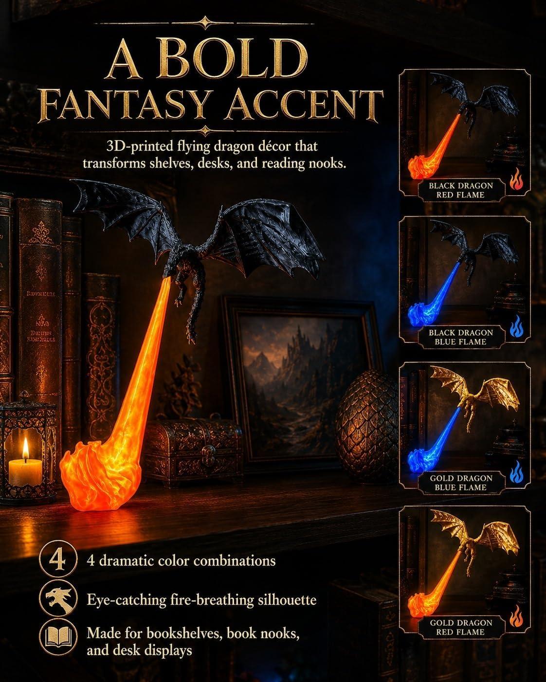 Based on ⁤the product description and the⁢ customer reviews you've shared, here's a concise summary of ⁤the key findings: **Product Claims ⁢(from the listing):** - 3D-printed ​dragon sculpture with LED-lit flame base (red or blue). - Two sizes: large (29 cm tall) and small (17 cm). - Includes adhesive dots for stability. - Note: a card must be ‍removed from the LED for the light to work. **Common Customer Complaints (from​ 8 reviews, mostly 1-3 stars):** |‍ Issue | Frequency | |-------|-----------| | Light doesn't work or only bottom of flame lights up (not as pictured) | 5 ⁤reviews | | Can't stand on its own; requires double-sided tape to ⁣stay upright |⁢ 4 reviews | | Very fragile - breaks easily (wings, tail, flame) | 3 reviews | | Arrived damaged or poorly packaged | 2 reviews ​| | Misleading picture⁣ - doesn't look as shown ⁣| 3 reviews | | Overall cheap/trash quality | 3 reviews | **Positive Feedback (1 review):** - One user (Fred) liked the ominous⁤ look on a bookshelf and said it glows well.**Important Note:** The ‌product description includes ​a warning about ​a card blocking the LED light - some users may have missed this, but most complaints go beyond that (e.g., only the bottom of the flame lights⁣ up, which matches the physical design, not the photo). The product seems to be a **poorly made, fragile decoration** that ​relies on double-sided tape ⁢for stability and does not match the promotional images. **Conclusion:** The overwhelming majority of reviews⁣ are‌ negative, citing quality, durability,⁤ and false advertising. If you're considering buying this,⁤ be aware that it ​likely won't stand up‌ on its own, the light effect is ​minimal, ⁢and it may break easily. The‍ one positive review is an outlier. I would not recommend this product based on the evidence