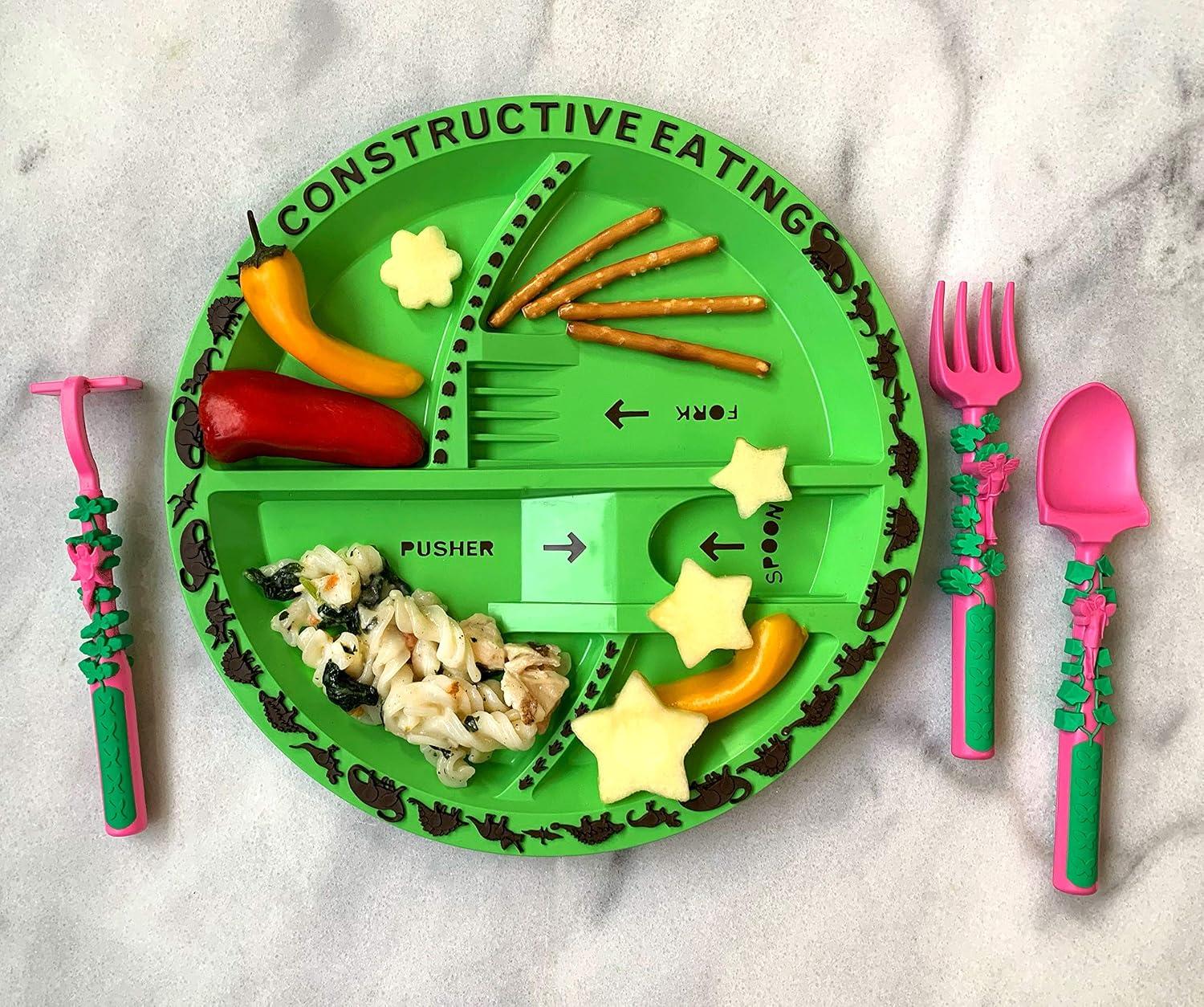 I tested Fairy Utensils and a Dino Plate for Toddlers