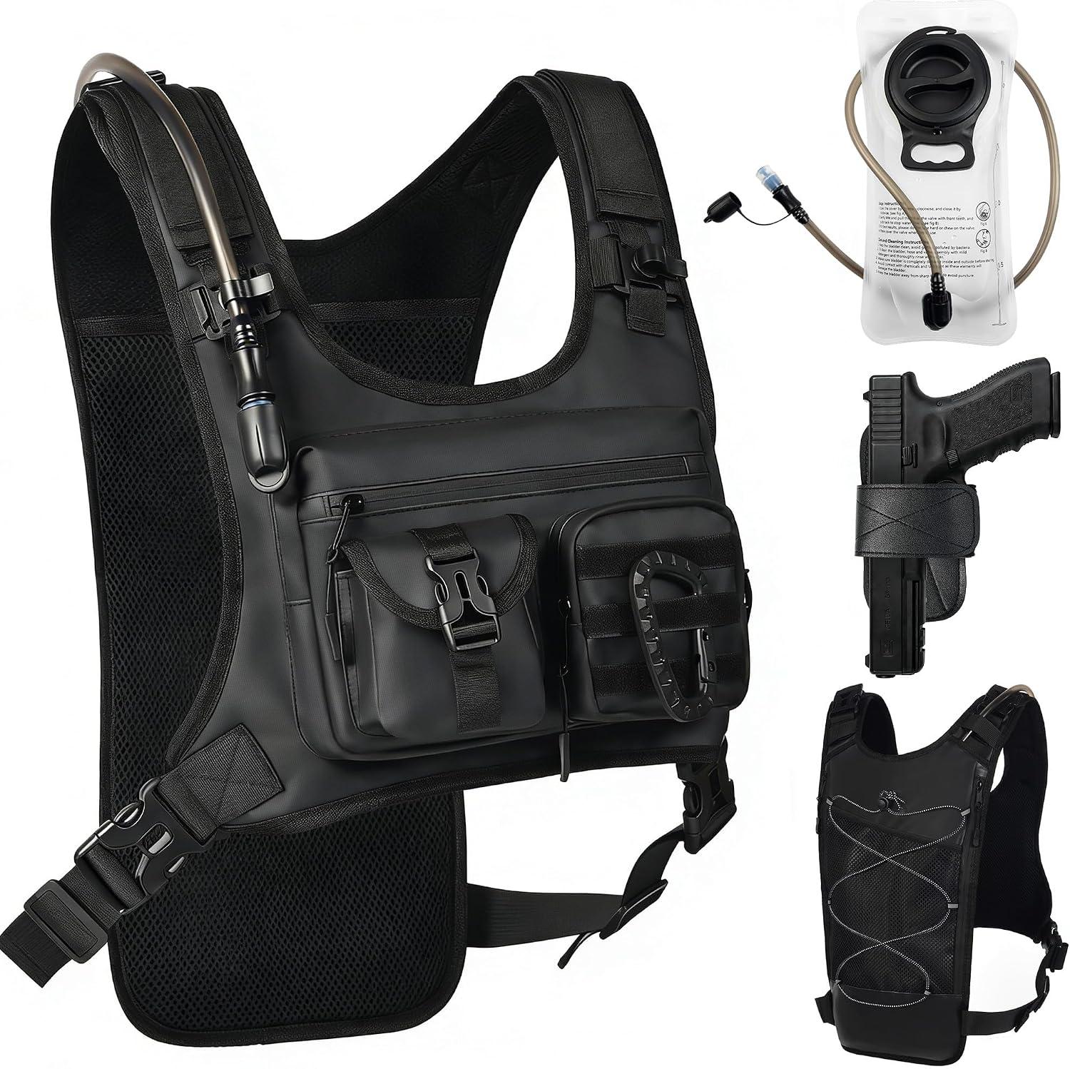 Based on the product summary and customer reviews you provided, here's a concise analysis: ## Product Overview The **Dzanwo Hydration Running Vest** (2L water bladder) is marketed as a lightweight, reflective chest pack for hiking, running, cycling, and tactical use. Key features include: - Premium 2L reservoir with advanced flow control valve (BPA/PVC-free) - Dedicated internal gun holster + multiple pockets + free carabiner - Waterproof, abrasion-resistant composite laminate construction - Adjustable shoulder straps and stabilizing waist belt - Breathable mesh back for comfort ## Customer Review Sentiment | Rating | Count | Key points | |--------|-------|------------| | ★★★★★ | 6 | Great for hiking, running, rucking, carrying gear; comfortable fit for larger body types; good weight distribution | | ★★★★☆ | 1 | Good but drinking hose connection is poor quality | | ★★★☆☆ | 1 | Straps ripped after only 4 uses (poor durability) | **Overall**: Mostly positive (7 of 8 reviews are 4-5 stars), but with notable concerns about strap durability and hose connection quality. The vest is well-regarded for comfort, fitand utility across various activities.Would you like a more detailed breakdown or a proposal on whether this product is worth buying?