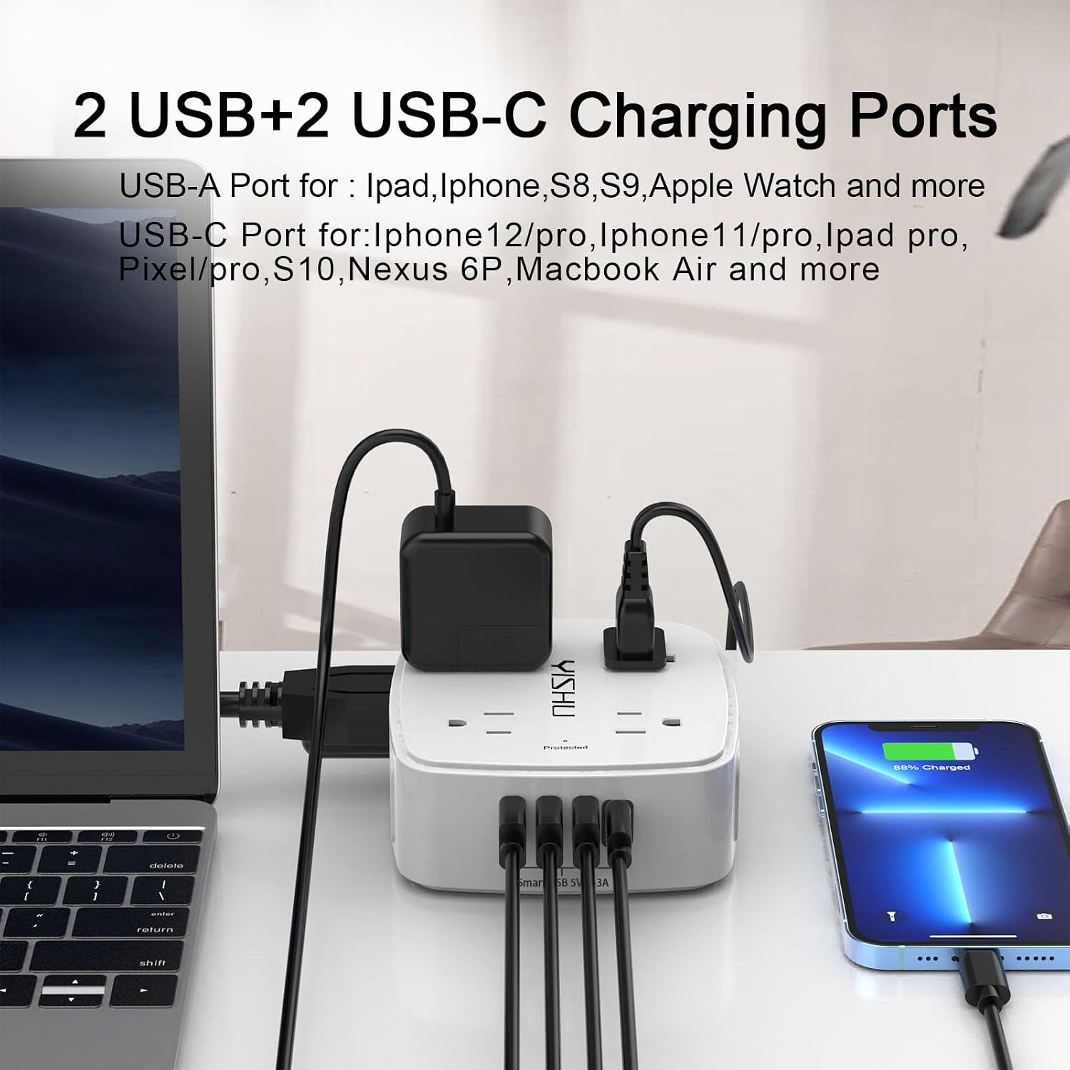 My Power Strip Solved My Outlet Woes: 8 Outlets,4 USB Ports