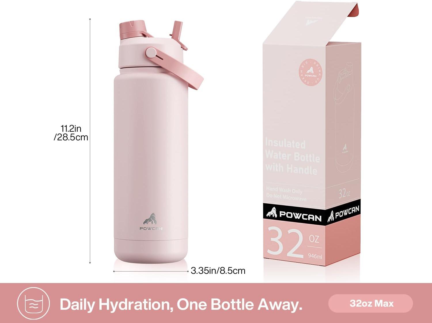Sipping Through My Day with the POWCAN 32oz Bottle