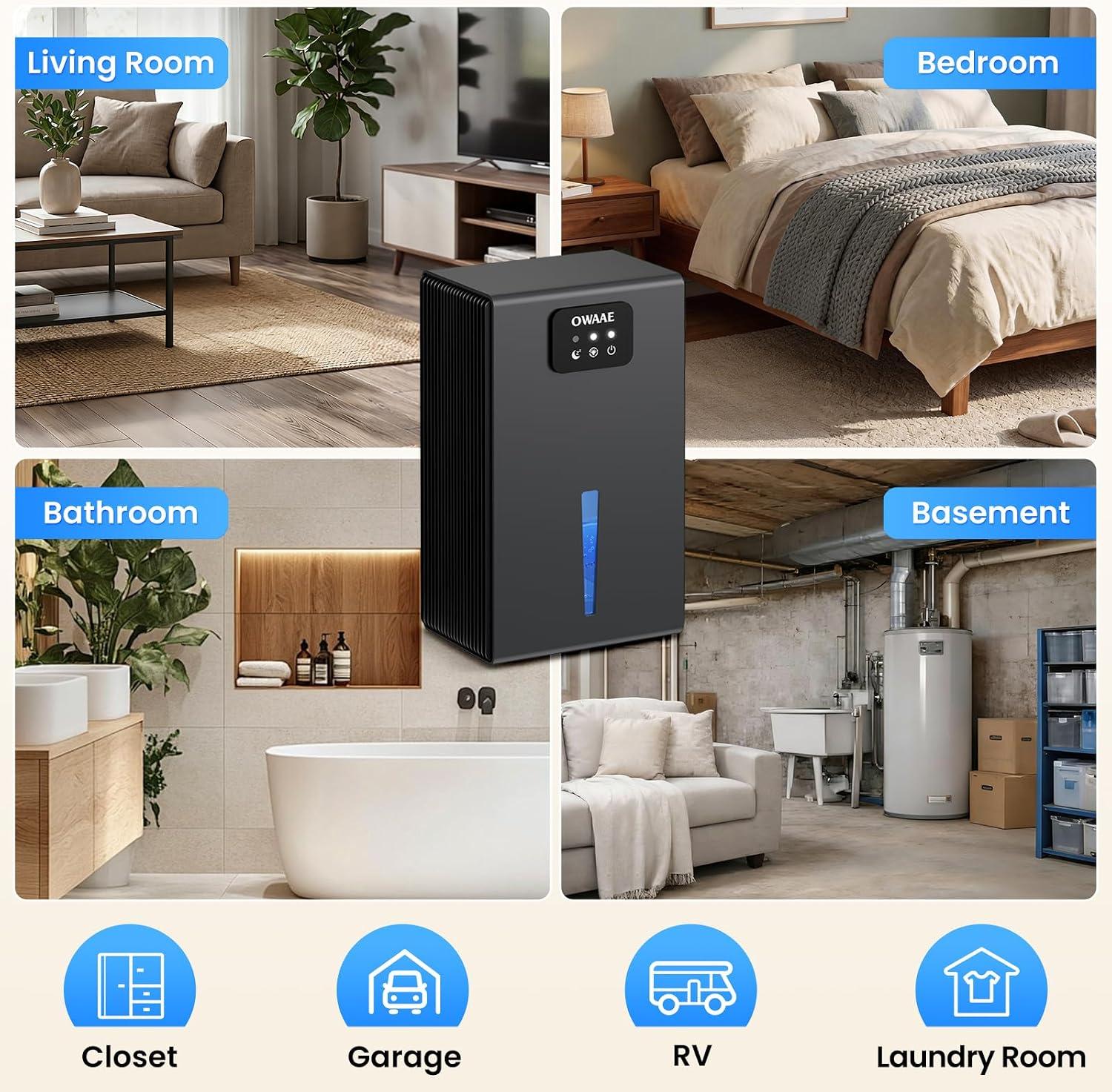 My OWAAE⁣ Dehumidifier: 30dB​ Sleep ⁢& 7-color Lights