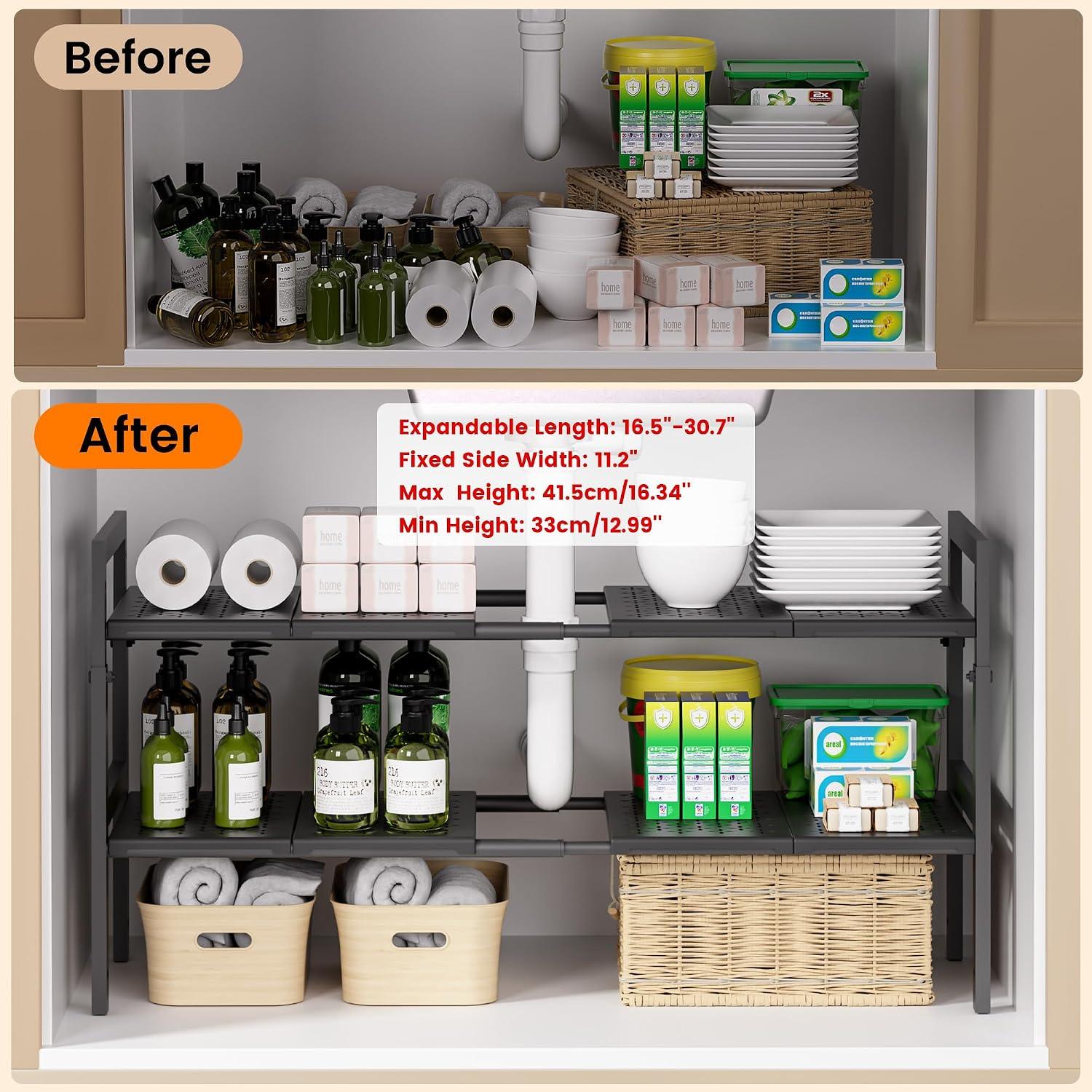 I Measured⁣ My Cabinet, Got This Expandable Shelf - Perfect!