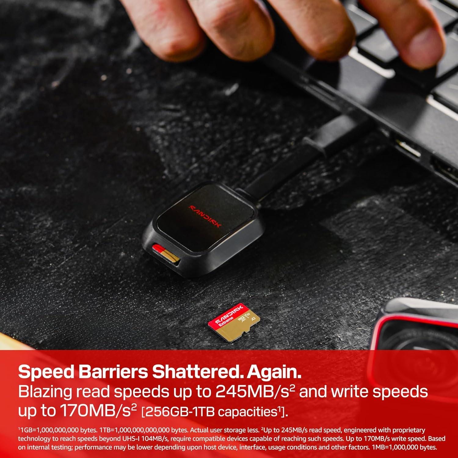 My Sandisk 256GB Extreme: Rapid 245MB/s Read Speed