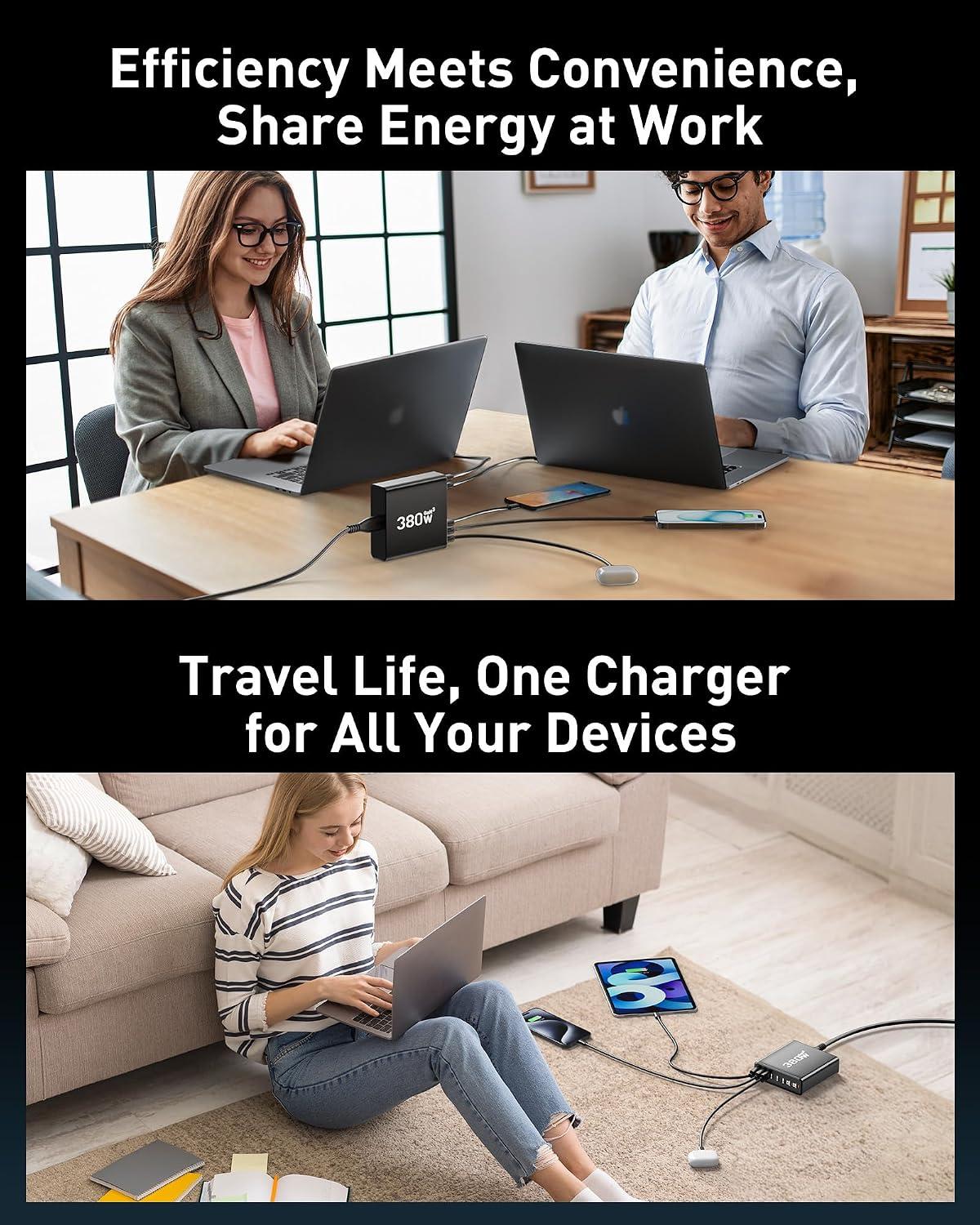 I Conquered Cable Clutter: 380W⁣ GaN‍ Charger Review