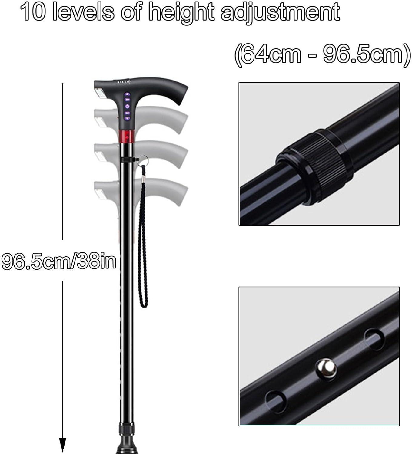 I Tested a telescopic Cane with Flashlight, Radioand Alarm