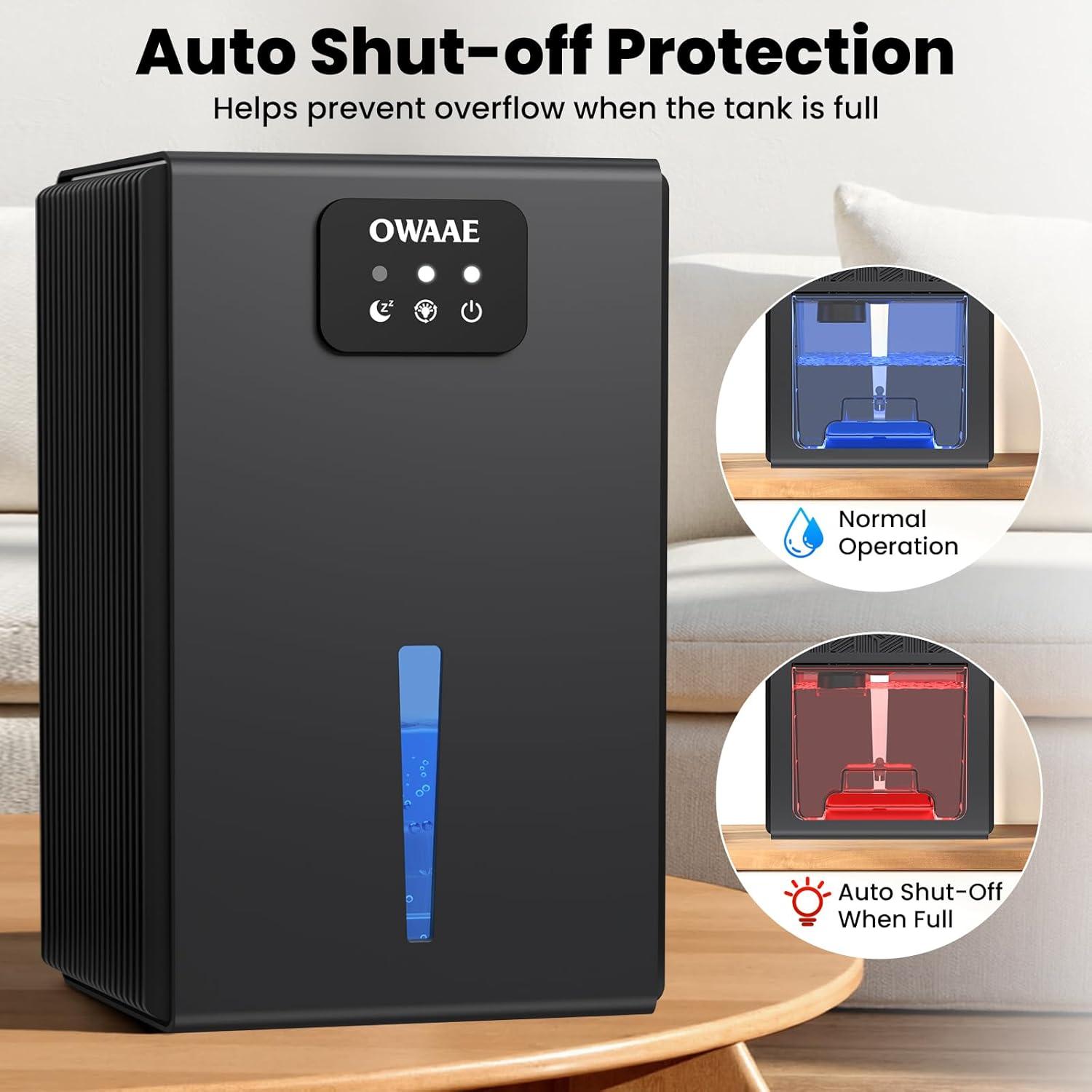 My OWAAE Dehumidifier: 30dB Sleep ‍& 7-Color Lights