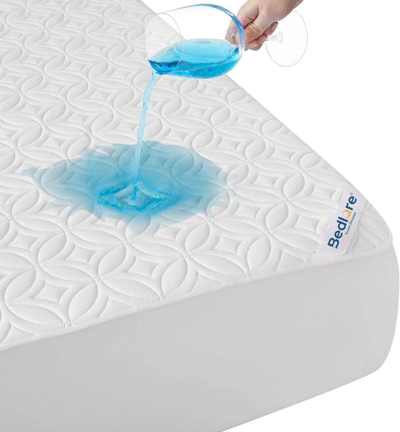Here are a few creative title options that meet your requirements: **Option 1 (Focus on the deep fit):** Perfect Fit for My Deep Mattress - and Barely Notice It's There (59 characters) **Option 2 (Focus on the dual benefits):** My Mattress' New Shield: Truly Waterproof, Utterly Silent (55 characters)