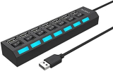 Enhance Your Connectivity with 7 Port USB 2.0 Hub!