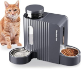 Convenient Cat Feeder & Water Dispenser Set for Happy Pets