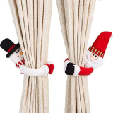 Spread Holiday Cheer with Ogrmar Christmas Curtain Buckle Dolls