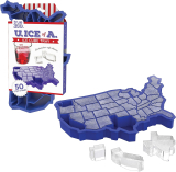 Get Patriotic with True Zoo U’s Blue Silicone Ice Cube Tray – Perfect for July 4th Parties with 38 Novelty USA Ice Cubes, Dishwasher Safe