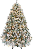 Cozy Christmas Glow: Yaheetech 6ft Pre-lit Artificial Xmas Tree Review