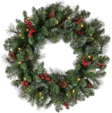Magical Christmas Moments: National Tree Company 24″ Pre-Lit Wreath Review