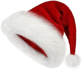 Festive Adult Santa Hat: Spread Christmas Cheer with Our Plush Velvet Hat!