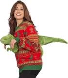 Roar Into the Holidays with our 3D T-Rex Ugly Christmas Sweater!