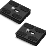 Effortless Equipment Upgrade: 2-Piece Tripod Mount Plates for DSLR Cameras