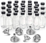 Tiny Treasures: Our Review of 36 Small Clear Glass Bottles with Stainless Steel Funnels