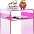 Boho-Chic Storage Side Table: Nathan James Mina Rattan Wood Nightstand