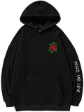 Top 10 Stylish SUNNY GUO Rose Embroidered Hoodies For Men and Women