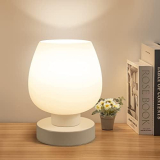 6.5W LED Bedside Touch Lamp – Modern Nightstand Table Lamp for Bedroom, Living Room, Desk – 3 Way Dimmable