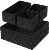 Organize in Style with Posprica Woven Storage Baskets – A Set of 4 Cubes!