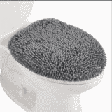 Gorilla Grip Soft Chenille Bathroom Toilet Lid Cover: Machine Washable, Stays in Place, Fits Most Lids, Red