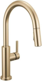 Discover the Sophisticated Elegance of the Delta Nicoli Champagne Gold Kitchen Faucet