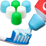 Self Closing Toothpaste Caps 6-Pack by Tilcare – Mess-Free and Easy to Use Toothpaste Dispensers for Adults and Kids